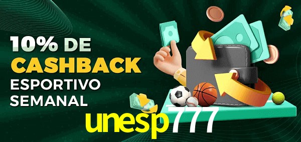 10% de bônus de cashback na unesp777